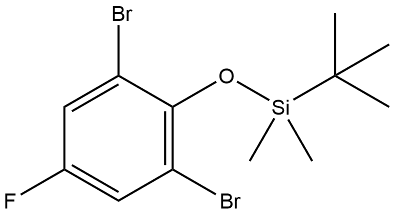 Tert-butyl(2,6-dibromo-4-fluorophenoxy)dimethylsilane,1089665-86-0,结构式
