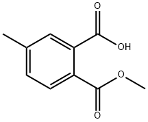 4-甲基-1,2-苯二甲酸1-甲酯, 1089702-66-8, 结构式