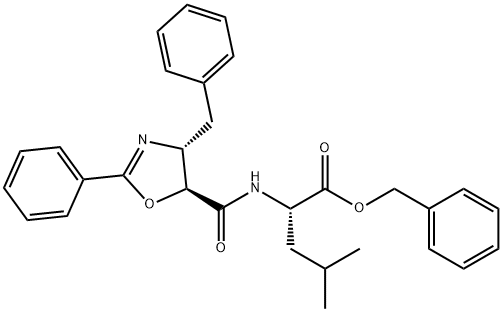 L-Leucine, N-[[(4R,5S)-4,5-dihydro-2-phenyl-4-(phenylmethyl)-5-oxazolyl]carbonyl]-, phenylmethyl ester