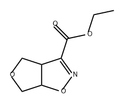 3A,4,6,6A-四氢呋喃并[3,4-D]异噁唑-3-羧酸乙酯, 109022-73-3, 结构式