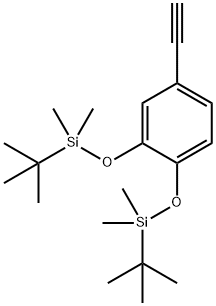 Benzene, 1,2-bis[[(1,1-dimethylethyl)dimethylsilyl]oxy]-4-ethynyl- Structure