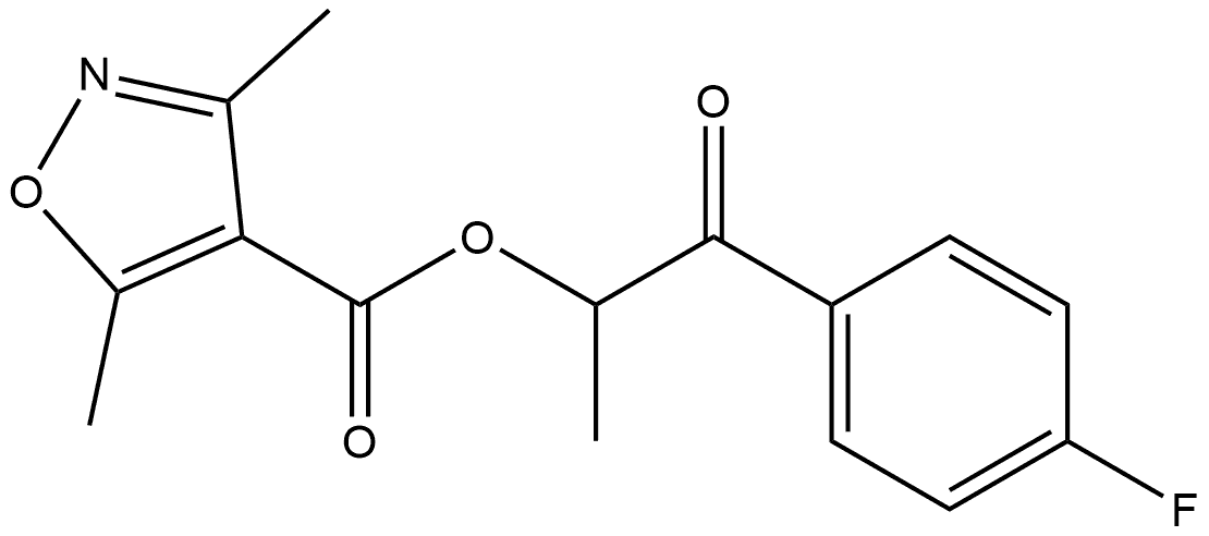 2-(4-Fluorophenyl)-1-methyl-2-oxoethyl 3,5-dimethyl-4-isoxazolecarboxylate,1090414-50-8,结构式