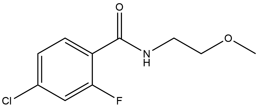 4-Chloro-2-fluoro-N-(2-methoxyethyl)benzamide Structure