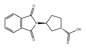Cyclopentanecarboxylic acid, 3-(1,3-dihydro-1,3-dioxo-2H-isoindol-2-yl)-, (1S-trans)- (9CI) Structure