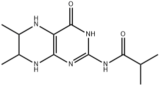 Propanamide, N-(3,4,5,6,7,8-hexahydro-6,7-dimethyl-4-oxo-2-pteridinyl)-2-methyl- Struktur