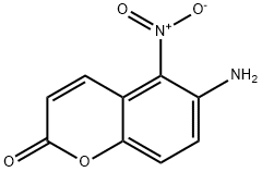 2H-1-Benzopyran-2-one, 6-amino-5-nitro- Structure