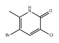 2(1H)-Pyridinone, 5-bromo-3-chloro-6-methyl- Struktur