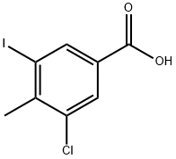3-Chloro-5-iodo-4-methyl-benzoic acid Struktur
