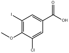 3-chloro-5-iodo-4-methoxybenzoic acid Struktur