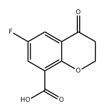 2H-1-Benzopyran-8-carboxylic acid, 6-fluoro-3,4-dihydro-4-oxo- Struktur