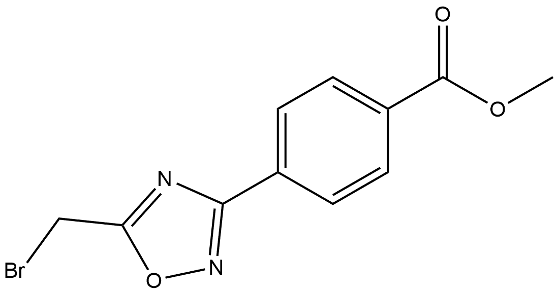 Methyl 4-[5-(bromomethyl)-1,2,4-oxadiazol-3-yl]benzoate Structure