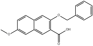 2-Naphthalenecarboxylic acid, 7-methoxy-3-(phenylmethoxy)- Structure