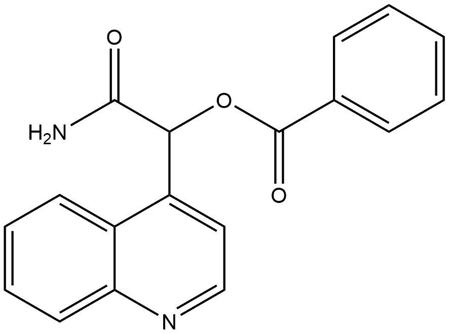 4-Quinolineacetamide, α-(benzoyloxy)- Structure