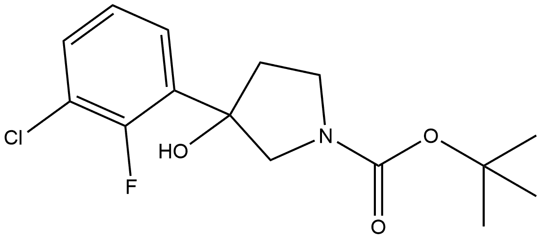 tert-butyl 3-(3-chloro-2-fluorophenyl)-3-hydroxypyrrolidine-1-carboxylate Structure