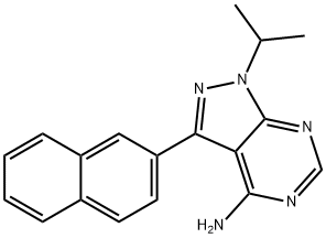 1-(1-Methylethyl)-3-(2-naphthalenyl)-1H-pyrazolo[3,4-d]pyrimidin-4-amine Structure