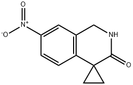 Spiro[cyclopropane-1,4'(3'H)-isoquinolin]-3'-one, 1',2'-dihydro-7'-nitro- 化学構造式