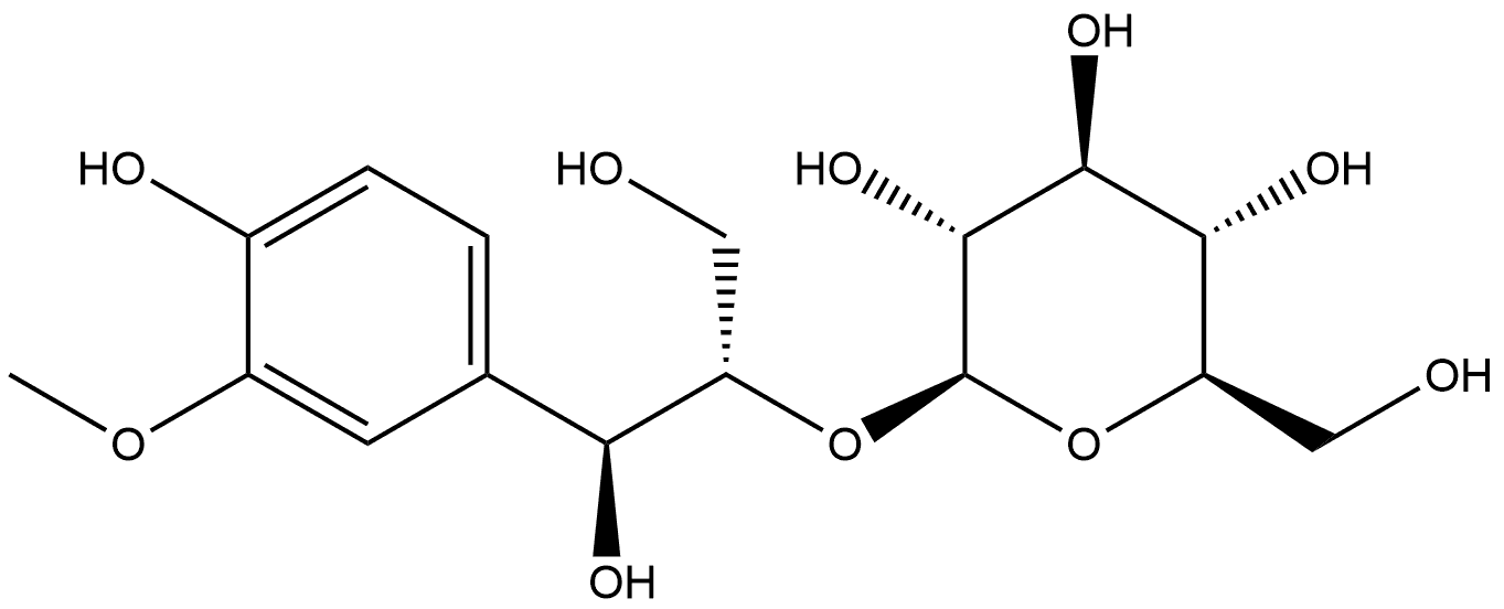 Guaiacylglycerol 8-O-beta-D-glucopyranoside Struktur