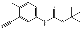 Carbamic acid, N-(3-cyano-4-fluorophenyl)-, 1,1-dimethylethyl ester 化学構造式