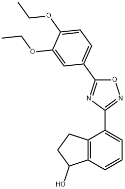 1H-Inden-1-ol, 4-[5-(3,4-diethoxyphenyl)-1,2,4-oxadiazol-3-yl]-2,3-dihydro-,1093827-52-1,结构式