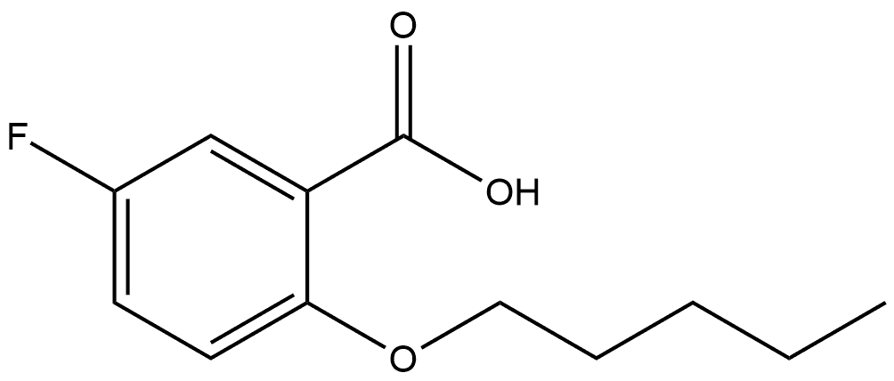 5-Fluoro-2-(pentyloxy)benzoic acid,1094024-25-5,结构式