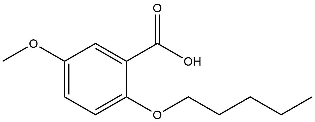 5-Methoxy-2-(pentyloxy)benzoic acid 化学構造式