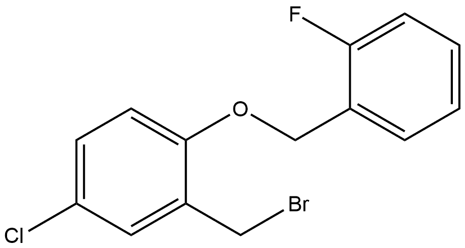 2-(Bromomethyl)-4-chloro-1-[(2-fluorophenyl)methoxy]benzene Structure