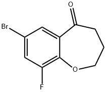7-溴-9-氟-2,3,4,5-四氢-1-苯并氧杂庚烷-5-酮,1094253-85-6,结构式