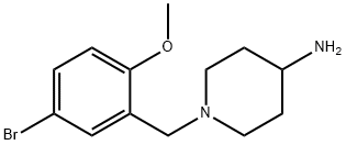1-(5-溴-2-甲氧基苄基)哌啶-4-胺, 1094272-68-0, 结构式