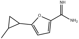 2-Furancarboximidamide, 5-(2-methylcyclopropyl)- 化学構造式