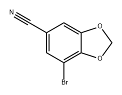 1,3-Benzodioxole-5-carbonitrile, 7-bromo- Struktur