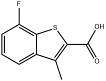 Benzo[b]thiophene-2-carboxylic acid, 7-fluoro-3-methyl- 结构式