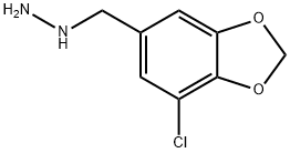 ((7-氯苯并[D][1,3]二氧戊环-5-基)甲基)肼, 1094419-49-4, 结构式