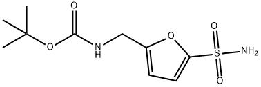 Carbamic acid, N-[[5-(aminosulfonyl)-2-furanyl]methyl]-, 1,1-dimethylethyl ester Structure