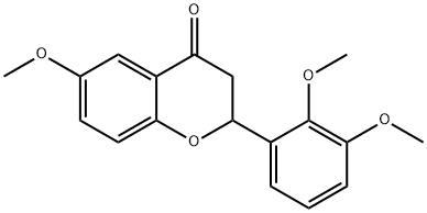 4H-1-Benzopyran-4-one, 2-(2,3-dimethoxyphenyl)-2,3-dihydro-6-methoxy- 结构式