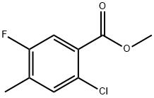 2-氯-5-氟-4-甲基苯甲酸甲酯 结构式