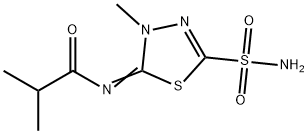 2-Methyl-N-[(2Z)-3-methyl-5-sulfamoyl-2,3-dihydro-1,3,4-thiadiazol-2-ylidene]propanamide Structure