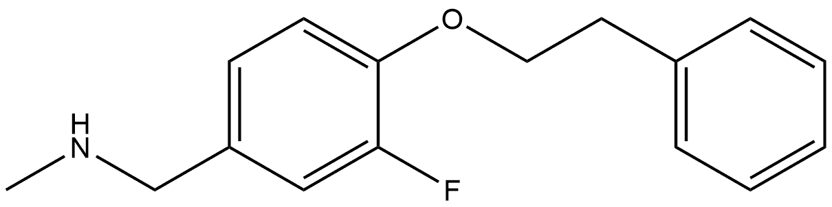 3-Fluoro-N-methyl-4-(2-phenylethoxy)benzenemethanamine 化学構造式