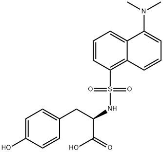 (R)-2-(5-(Dimethylamino)naphthalene-1-sulfonamido)-3-(4-hydroxyphenyl)propanoic acid Structure