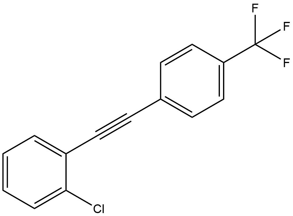 1-Chloro-2-[2-[4-(trifluoromethyl)phenyl]ethynyl]benzene 结构式