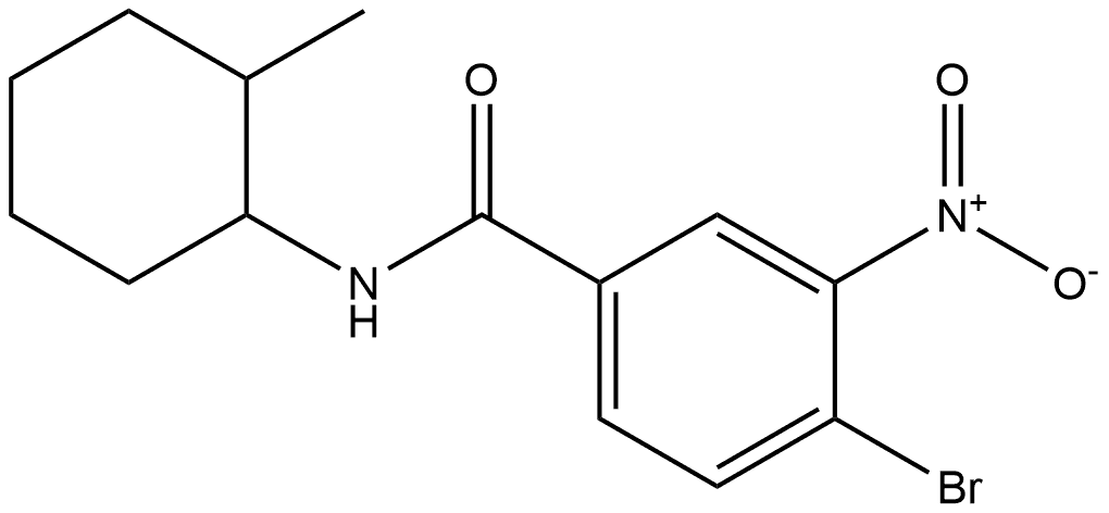 4-bromo-N-(2-methylcyclohexyl)-3-nitrobenzamide Struktur
