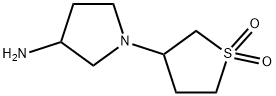 3-Pyrrolidinamine, 1-(tetrahydro-1,1-dioxido-3-thienyl)-,1096302-75-8,结构式