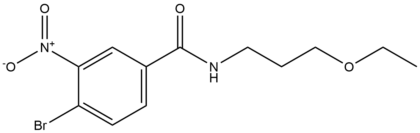 4-bromo-N-(3-ethoxypropyl)-3-nitrobenzamide Structure