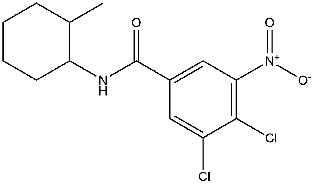 3,4-dichloro-N-(2-methylcyclohexyl)-5-nitrobenzamide Structure