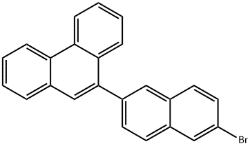 Phenanthrene, 9-(6-bromo-2-naphthalenyl)- Structure