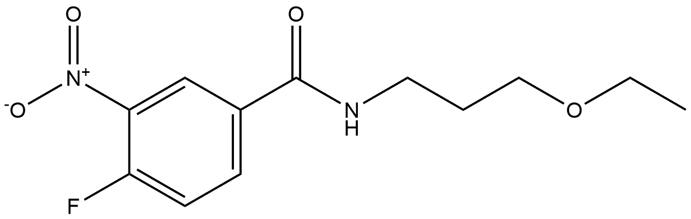 N-(3-ethoxypropyl)-4-fluoro-3-nitrobenzamide Structure