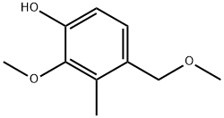 Phenol, 2-methoxy-4-(methoxymethyl)-3-methyl- Struktur