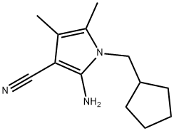 1H-Pyrrole-3-carbonitrile, 2-amino-1-(cyclopentylmethyl)-4,5-dimethyl- 化学構造式