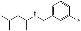 N-(3-溴苄基)-4-甲基戊-2-胺, 1096899-57-8, 结构式