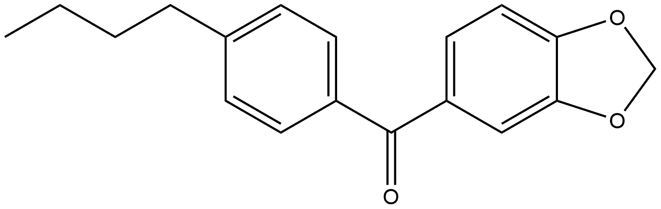 1,3-Benzodioxol-5-yl(4-butylphenyl)methanone 化学構造式