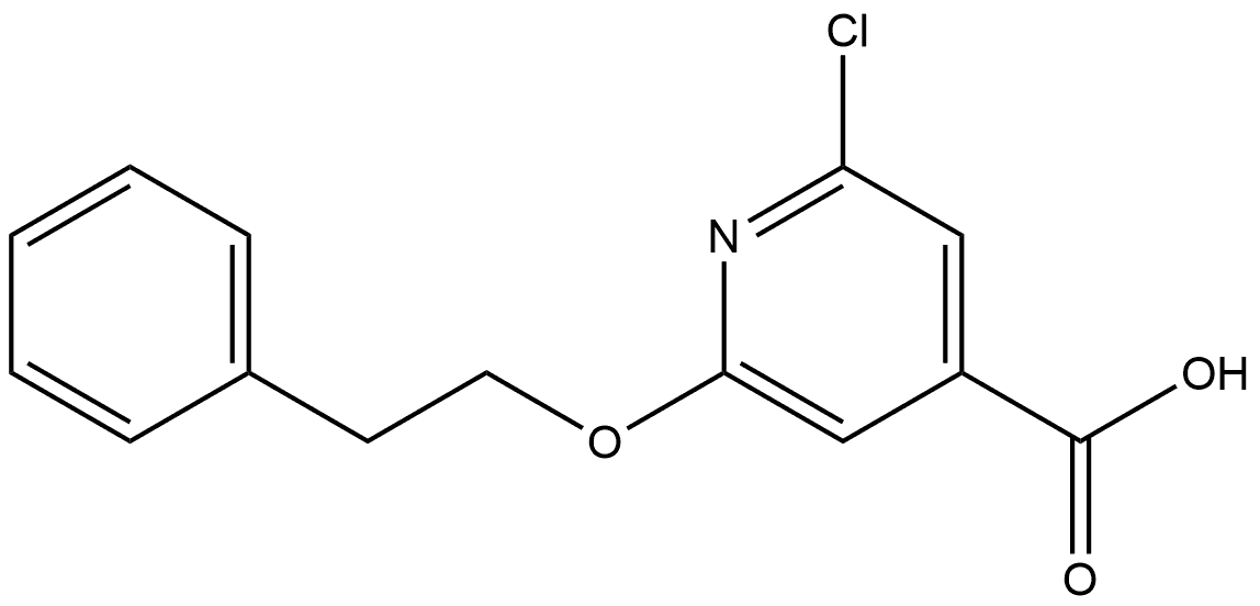 2-Chloro-6-(2-phenylethoxy)-4-pyridinecarboxylic acid Struktur